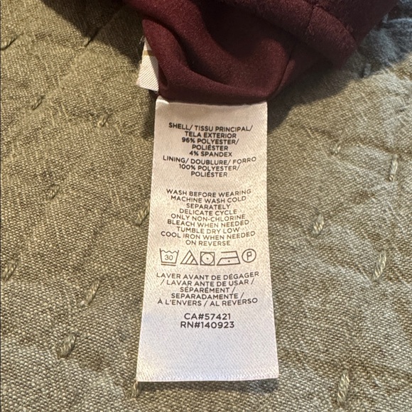 LOFT Burgundy Faux Suede Mini Skirt - Picture 3 of 4